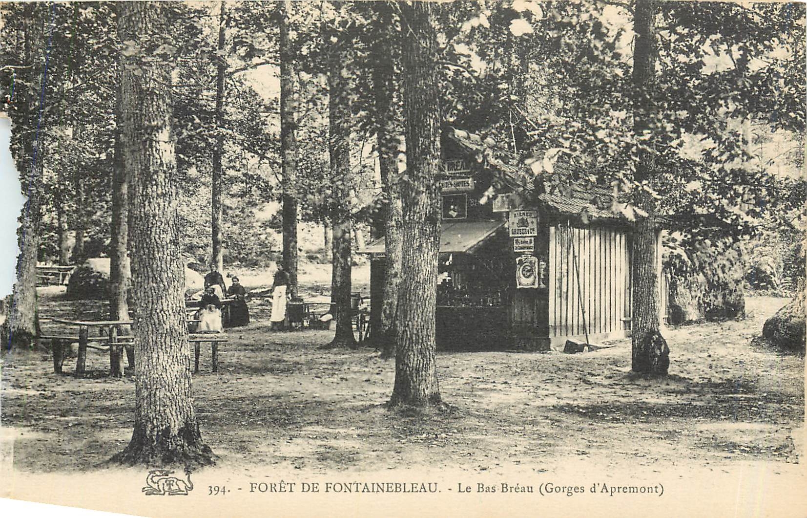 Wald von Fontainebleau — Le Bas Bréau (Gorges d'Apremont) — unbekannter Verlag, Nr. 394