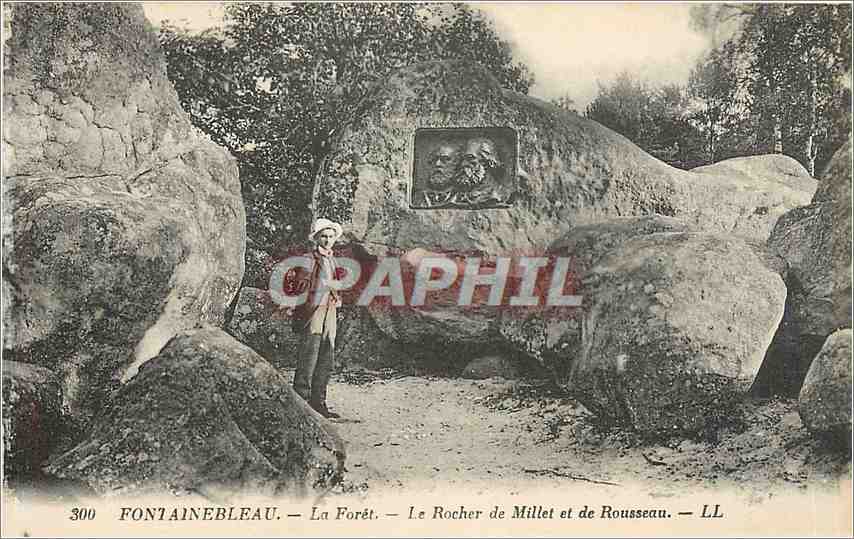 Fontainebleau — Der Wald — Der Felsen von Millet und Rousseau — LL