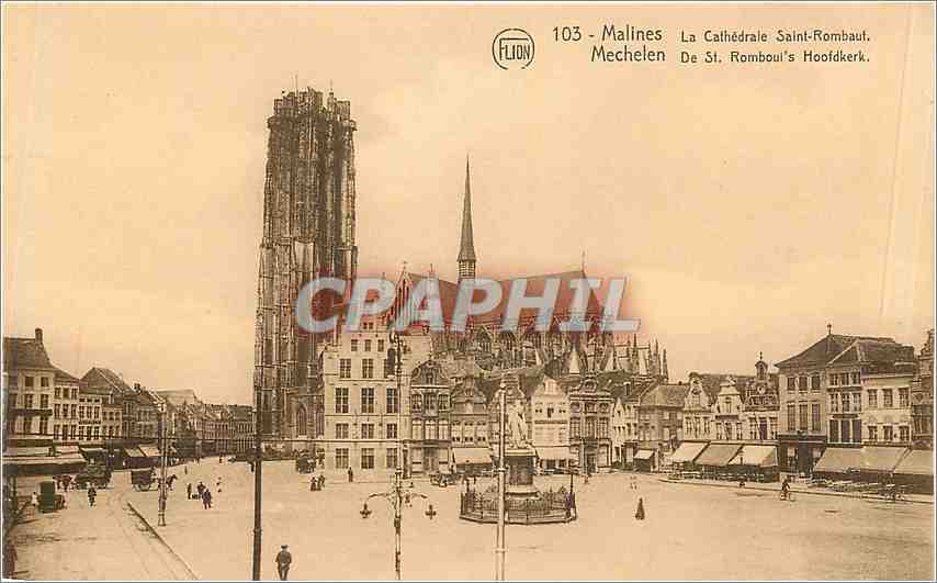 CPA Malines La Cathedrale Saint Rombaut 