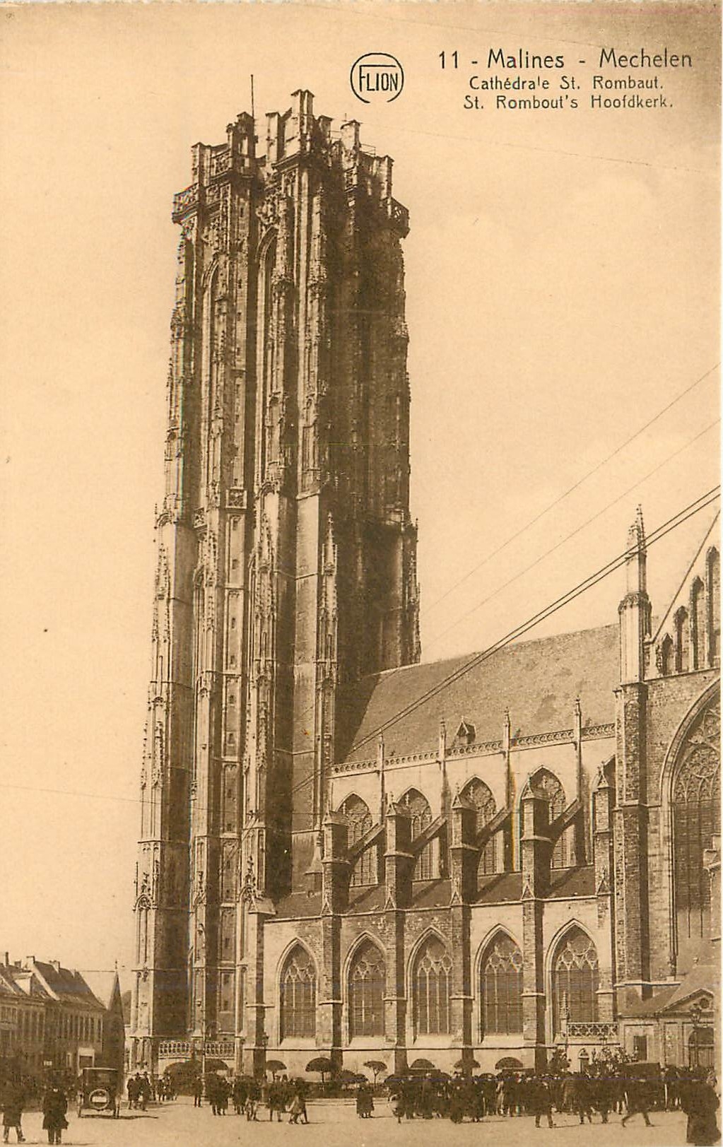 CPA Malines Mechelen Cathedrale St Rombaut 