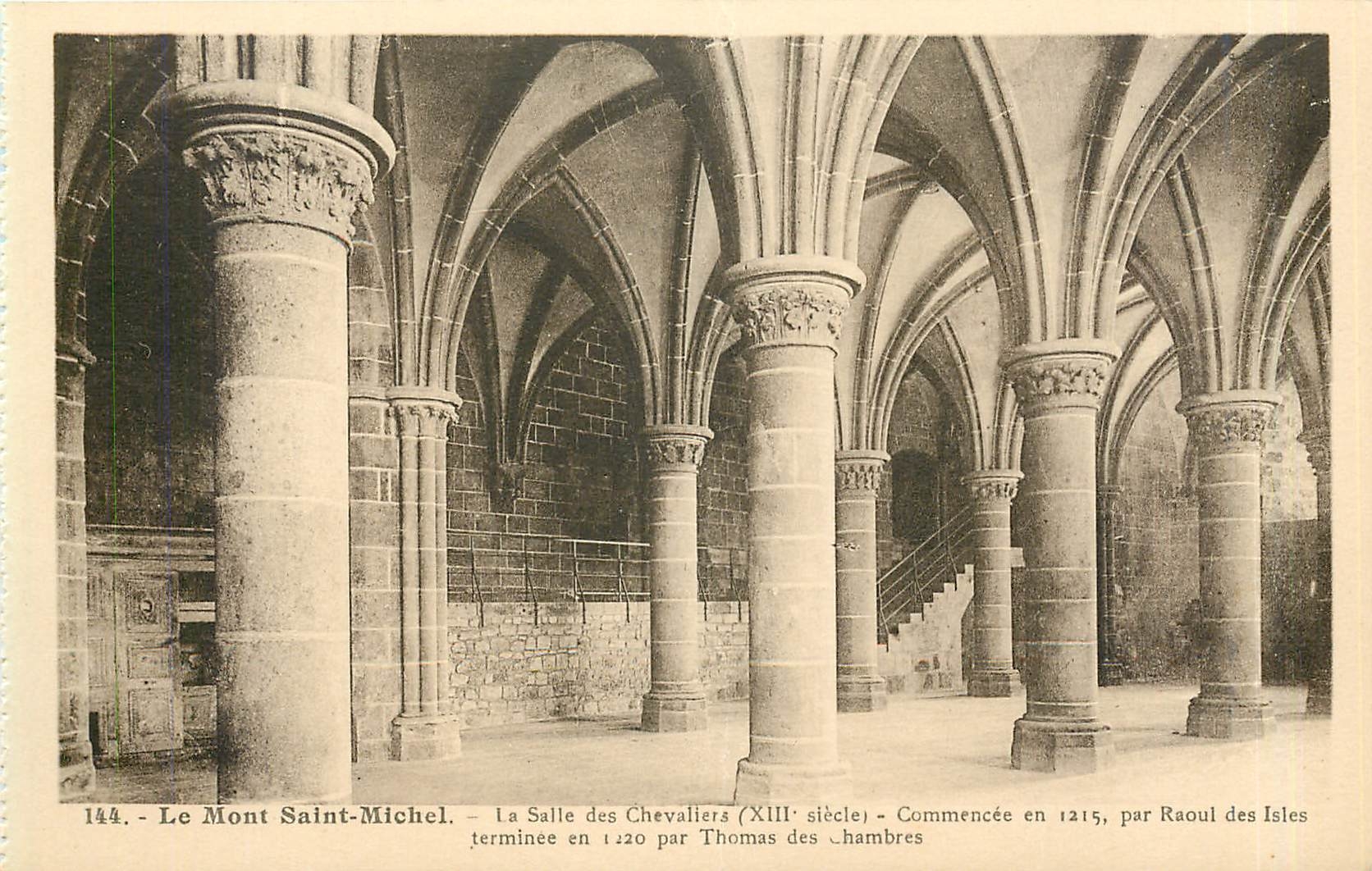 CPA Le Mont Saint Michel La Salle des Chevaliers 