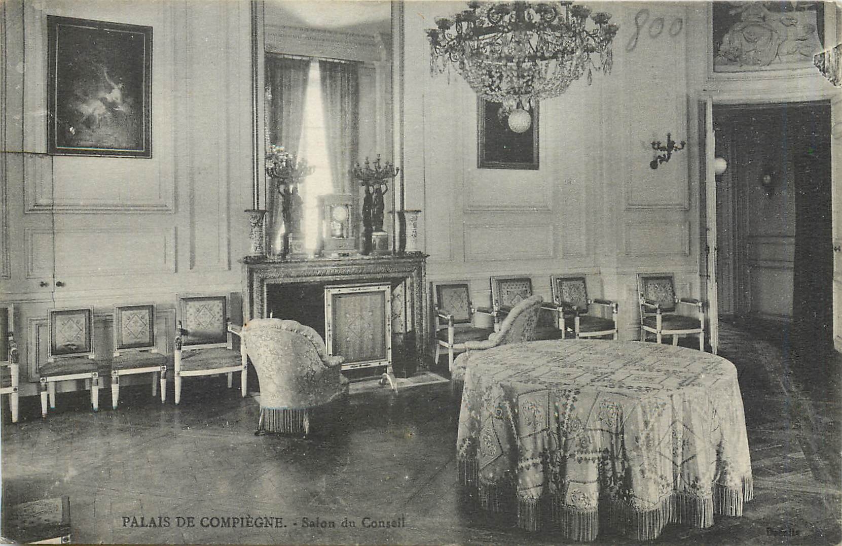 CPA Palais de Compiegne Salon du Conseil 