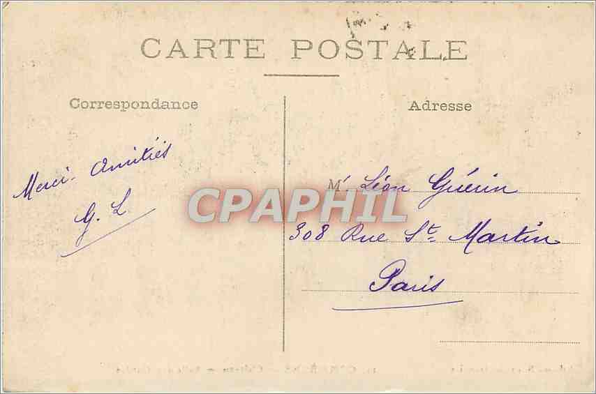 CPA Compiegne Chateau Salle des Gardes  — Rückseite