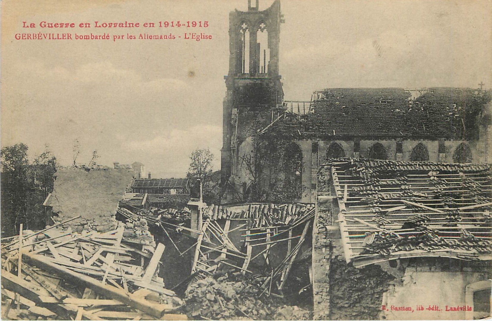 CPA Gerbeviller Bombarde par les Allemands l'Eglise 