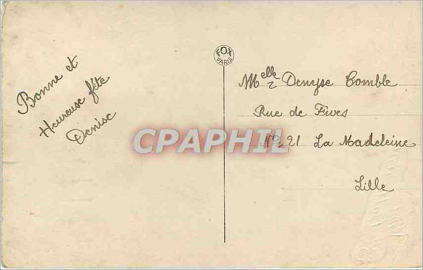 CPA Vive Ste Catherine Femme — Rückseite