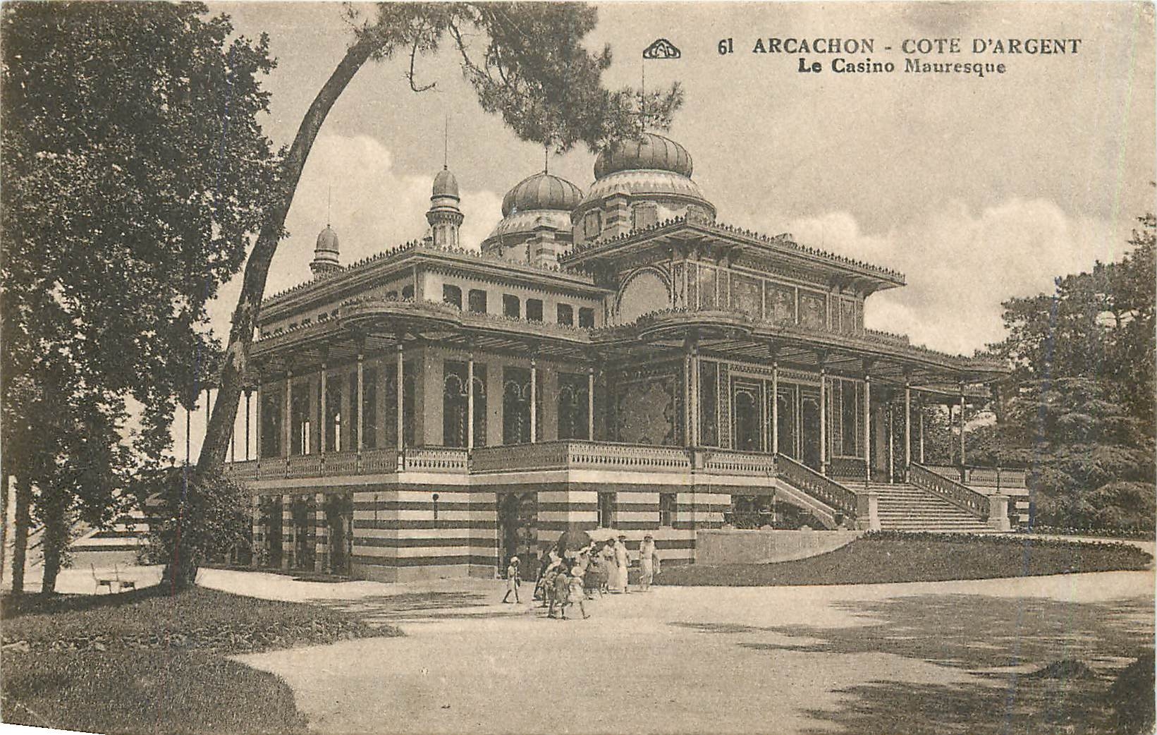 CPA Arcachon Cote d'Argent Le Casino Mauresque 
