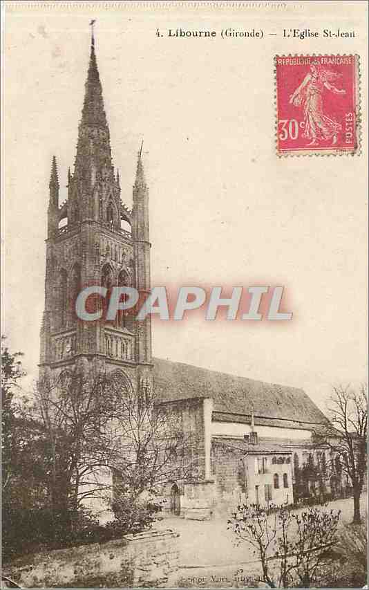 CPA Libourne Gironde L'Eglise St Jean 