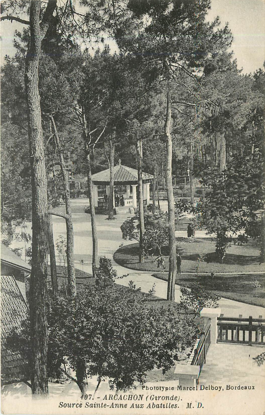 CPA Arcachon Gironde Source Sainte Anne Aux Abatilles 