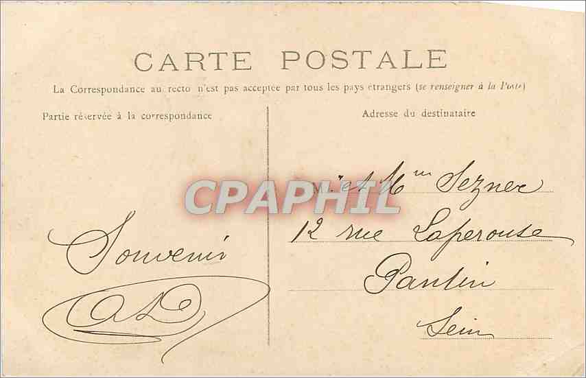 CPA Compiegne Chateau Salle du Conseil  — Rückseite