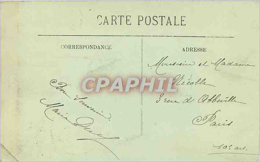 CPA Mers les Bains La Falaise  — Verso
