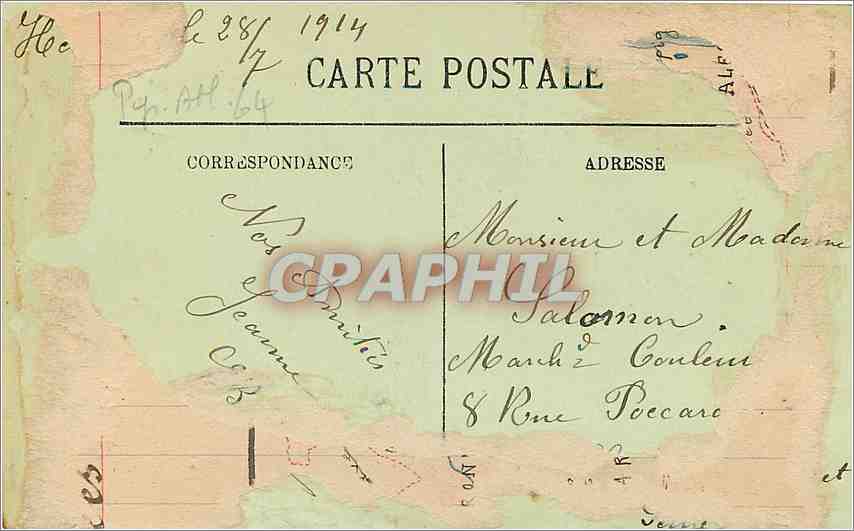 CPA Hendaye Les Deux Jumeaux  — Verso