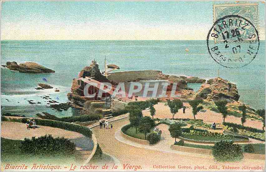 Biarritz Artistique - Le rocher de la Vierge — Collection Gorce, phot., édit., Talence (Gironde)