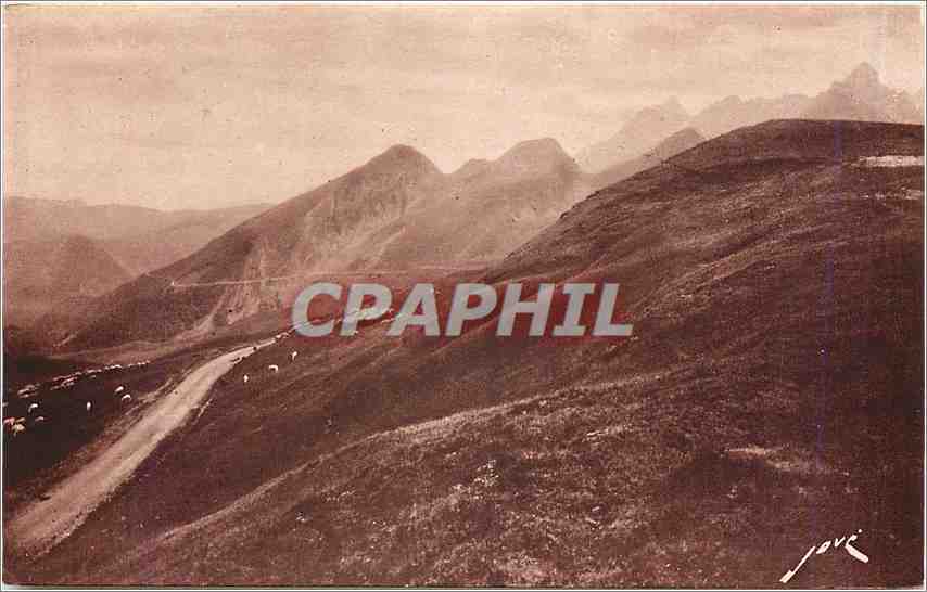 CPA Jove Pau BP Heliogravure de Luxe Route thermale du Col d'Aubisque Les Paturages aux bords de la 