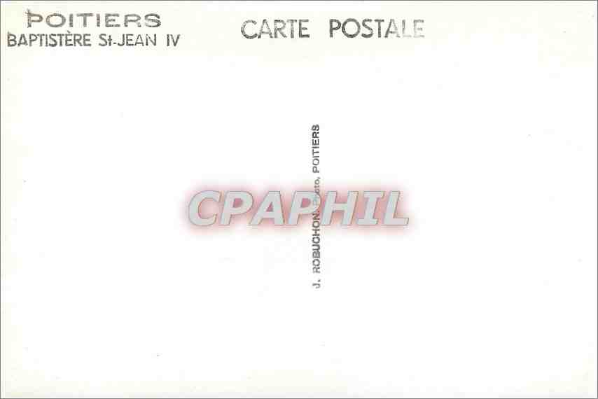 CPA Poitiers Baptistere St Jean IV  — Rückseite