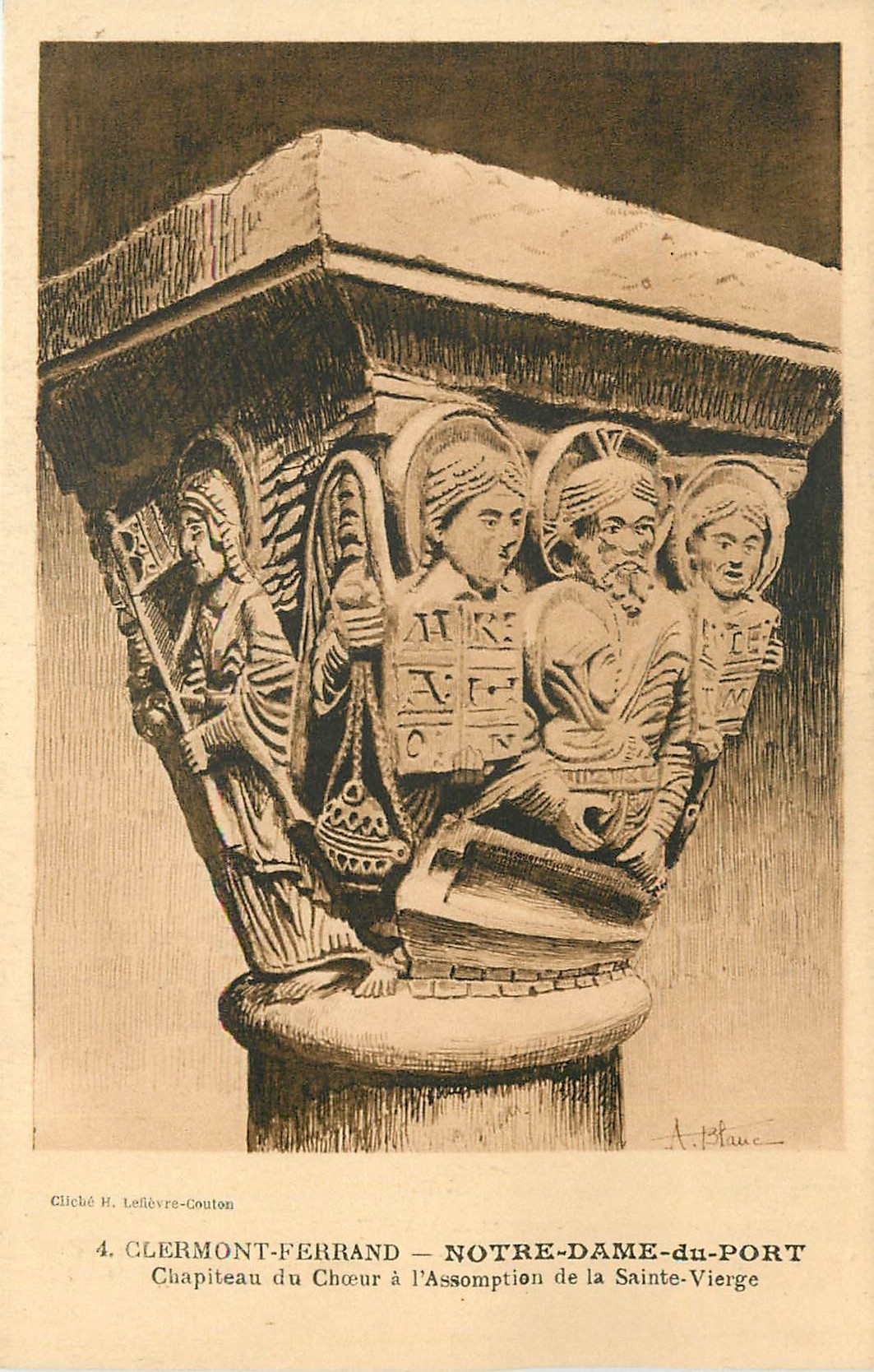 Clermont-Ferrand — Chapiteau du Chœur à l'Assomption de la Sainte-Vierge — Cliché H. Lefèvre-Couton