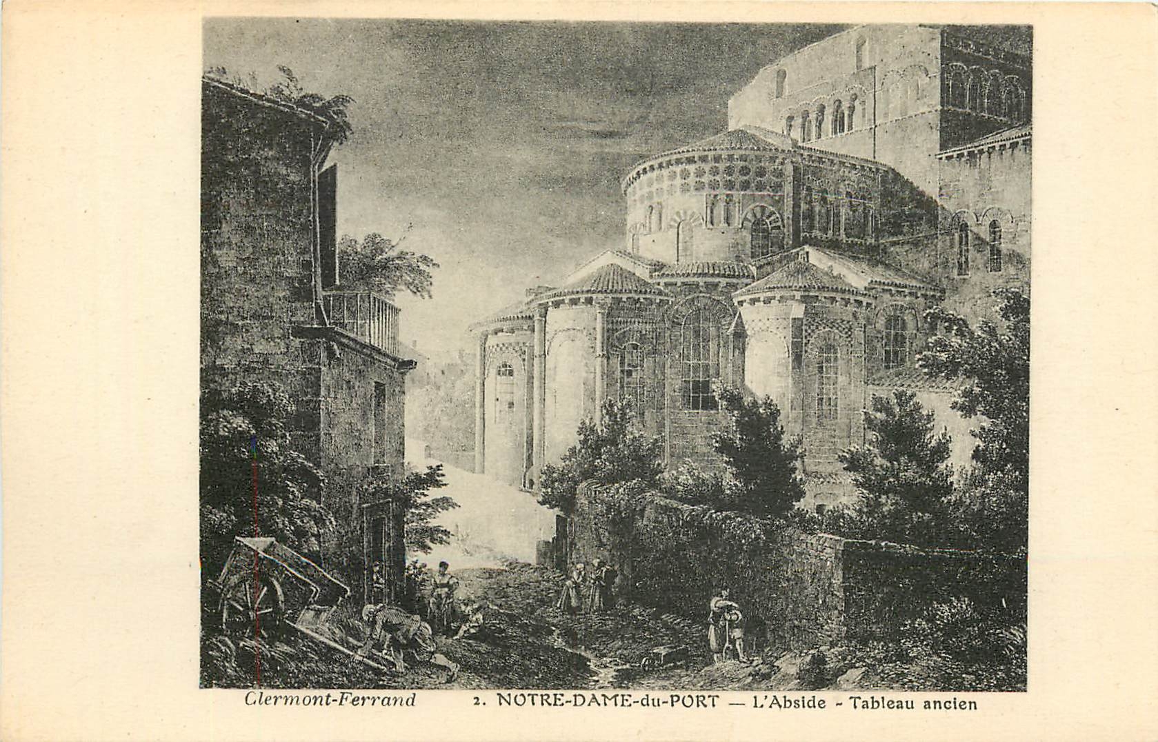 Clermont-Ferrand — Notre-Dame-du-Port — L'Abside — Tableau ancien