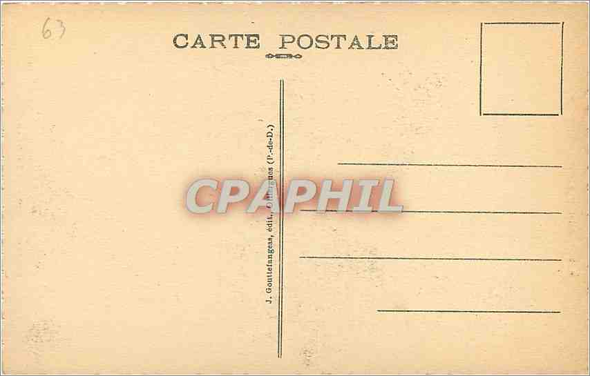 CPA La Bourboule Le Grand Pont sur la Dordogne  — Rückseite