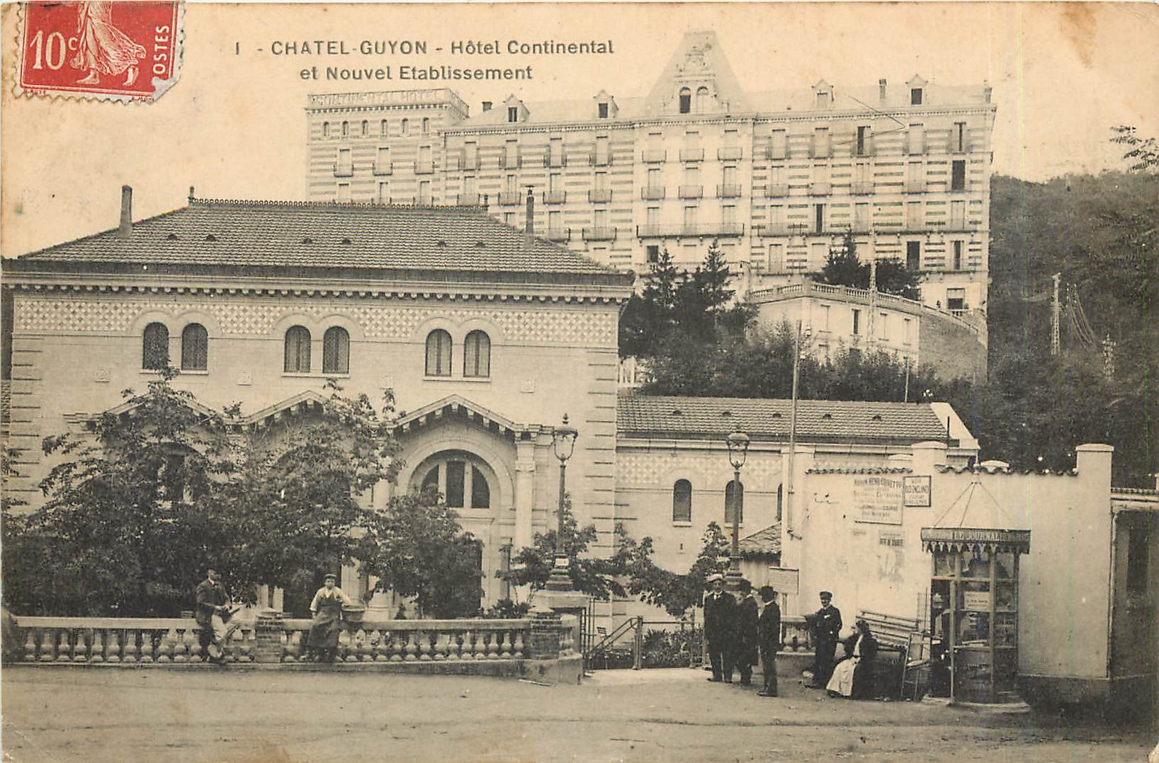 CPA Chatel Guyon Hotel Continental et Nouvel Etablissement
