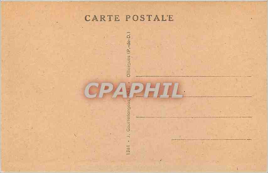 CPA L'Auvergne La Bourboule Vue generale  — Rückseite