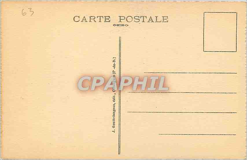 CPA La Bourboule Vue generale prise de Charlannes  — Rückseite