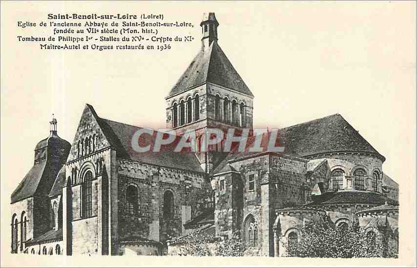 CPA Saint Benoit sur Loire Loiret Eglise de l'Ancienne Abbaye de Saint Benoit sur Loire 