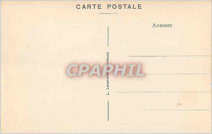 CPA Orleans Square Albert Ier Rue de la Republique Hotel du Berry  — Verso