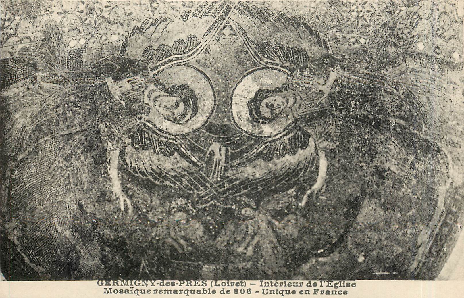 CPA Germigny des Pres Loiret Interieur de l'Eglise Mosaique remarquable de 806 Unique en France 