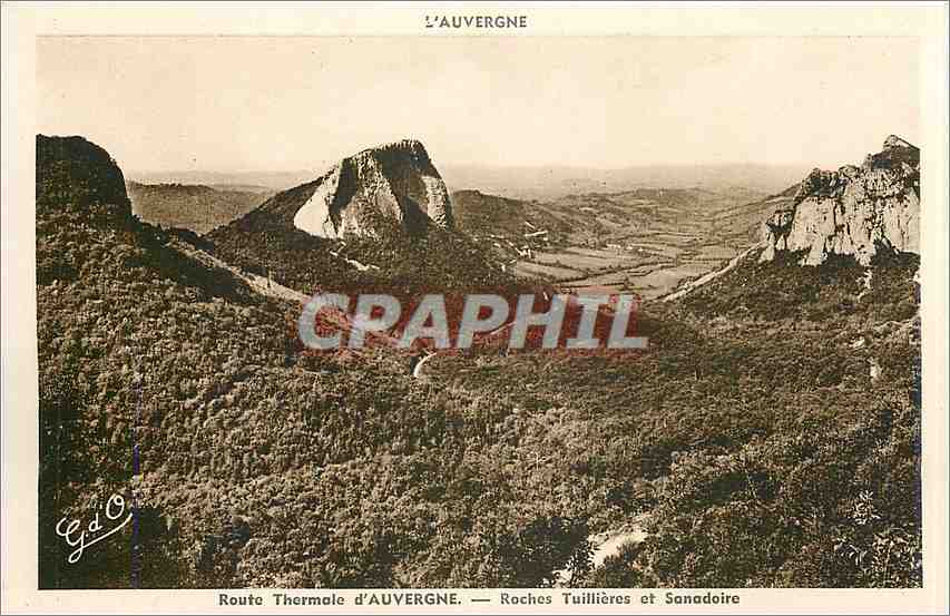 Roches Tuillières et Sanadoire — Route Thermale d'Auvergne — Éditeur X.O. n° 699