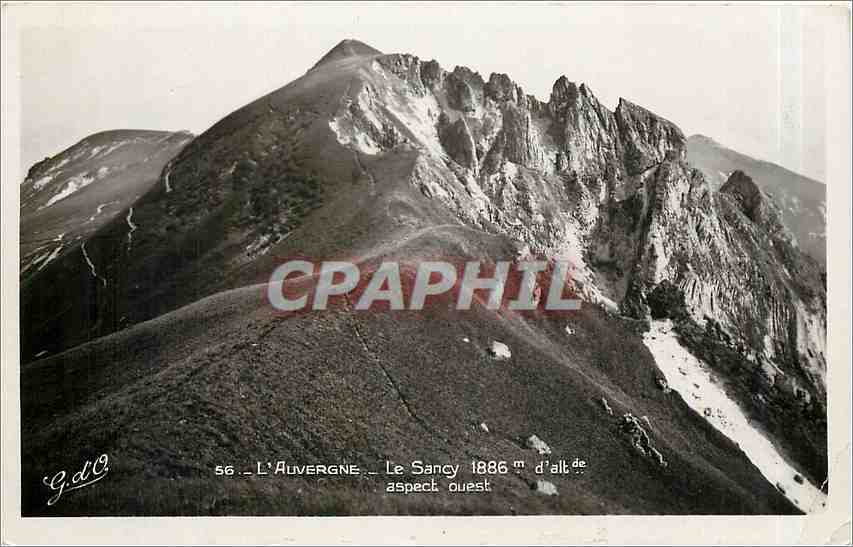 Le Sancy — L'Auvergne — aspect ouest — G.d.o. - Recto