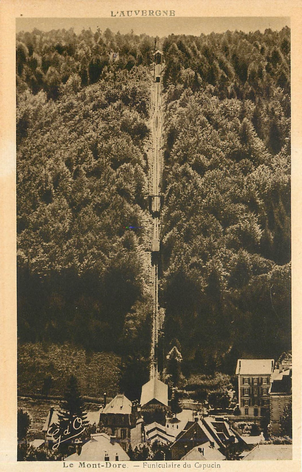 CPA L'Auvergne Le Mont Dore Funiculaire Capucin 
