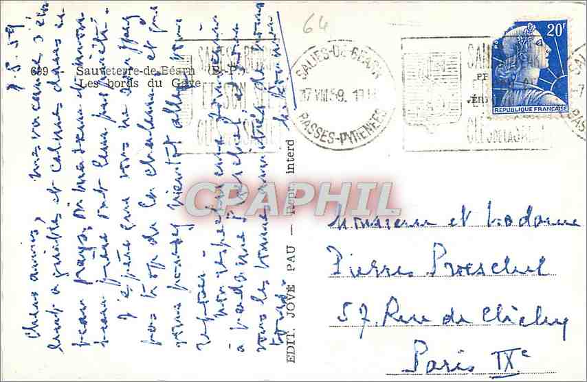 CPM Sauveterre de Bearn BP Les bords du Gave  — Rückseite