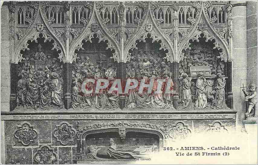 CPA Amiens Cathedrale Vie de St Firmin 
