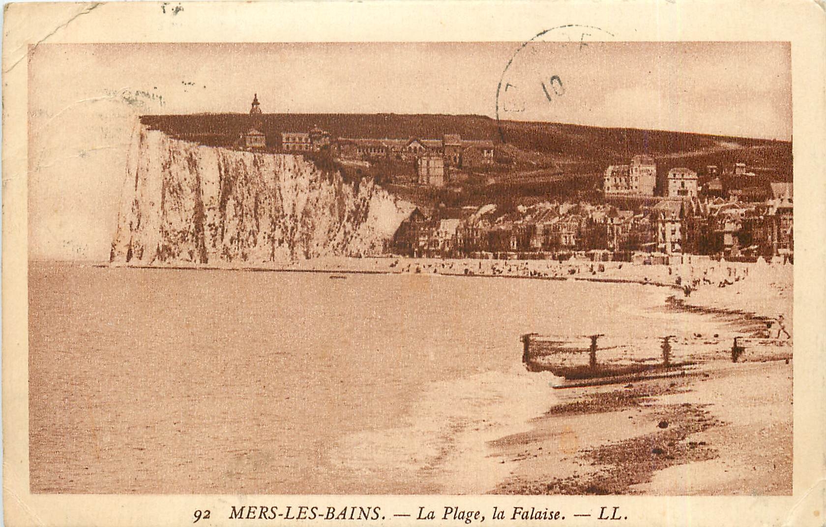 CPA Mers les Bains La Plage la Falaise 