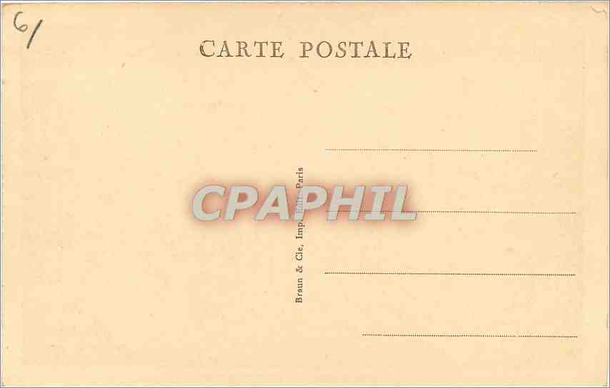 CPA Chateau de Versailles La Cour de Marbre  — Verso
