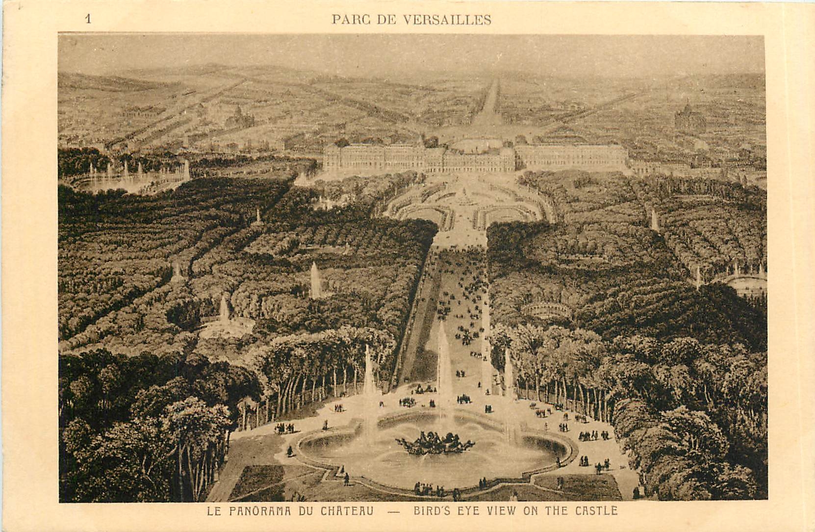 Parc de Versailles — Le Panorama du Château — Braun & Cie, Paris