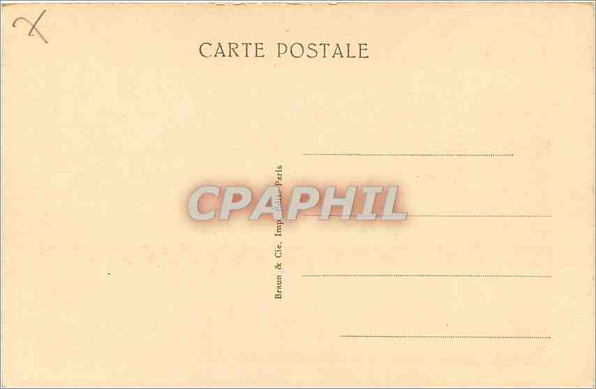 Parc de Versailles — Le Panorama du Château — Braun & Cie, Paris — Verso