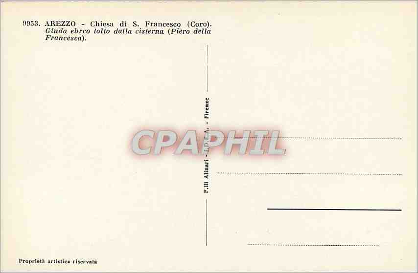 CPA Arezzo Chiesa di S Francesco  — Rückseite