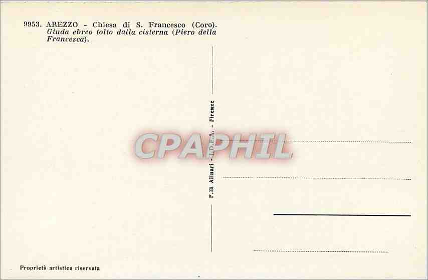 CPA Arezzo Chiesa di S Francesco  — Rückseite