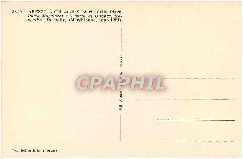 CPA Arezzo Chiesa di S Maria della Pieve  — Rückseite
