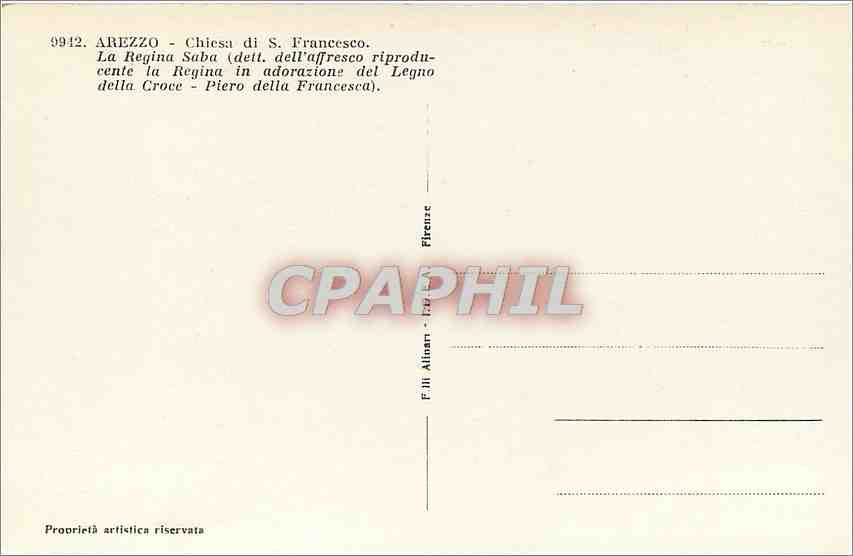 CPA Arezzo Chiesa di S Francesco  — Rückseite