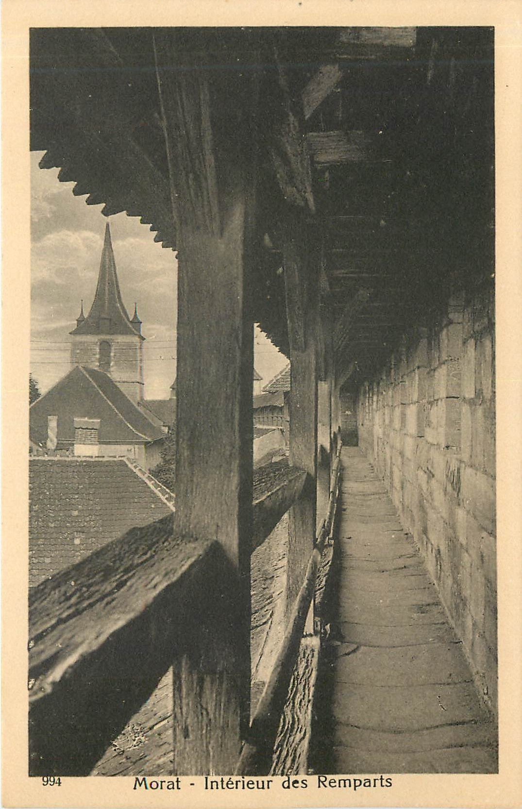 CPA Morat Interieur des Remparts 