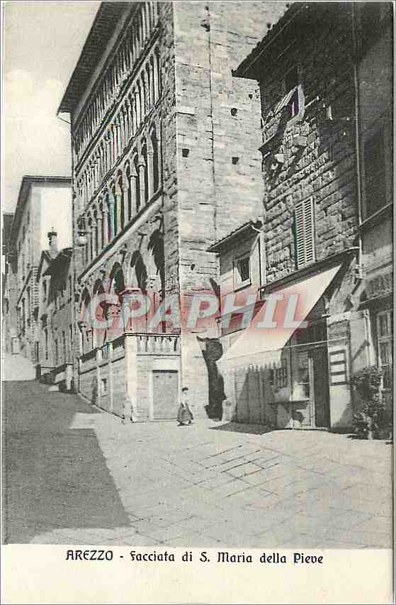 CPA Arezzo Facciata di S Maria della Pieue 