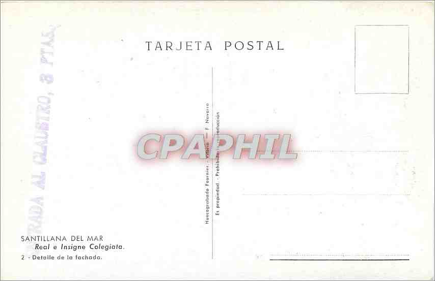 CPA Santillana del Mar Real e Insigne Colegiata  — Back