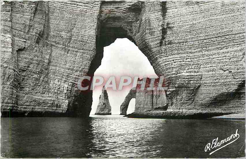 CPA Etretat La Menneporte et Falaise d'Aval 
