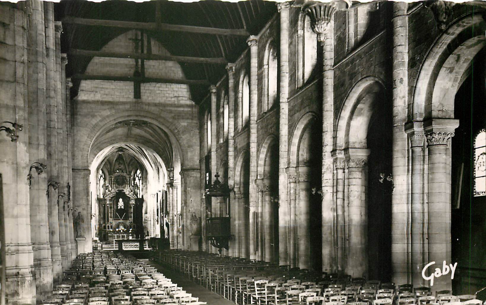 CPM Montivillers Seine Maritime Interieur de l'Eglise Abbatiale 