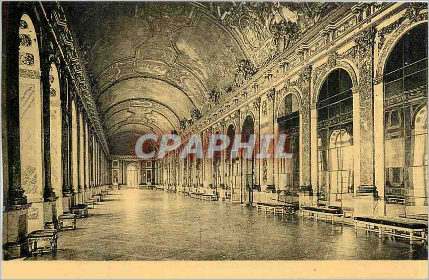 CPA Chateau de Versailles Galerie des Glaces 