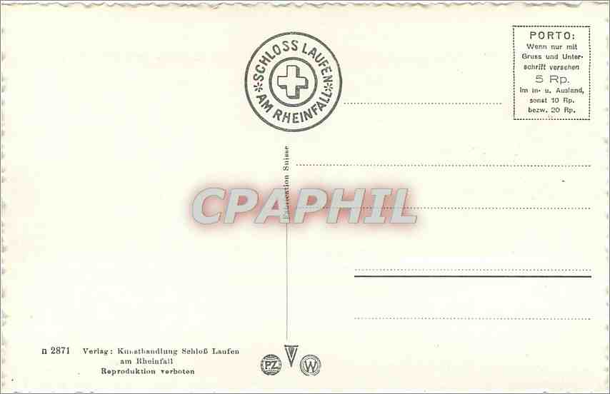 CPM Der Rheinfall v Fischetz aus  — Back