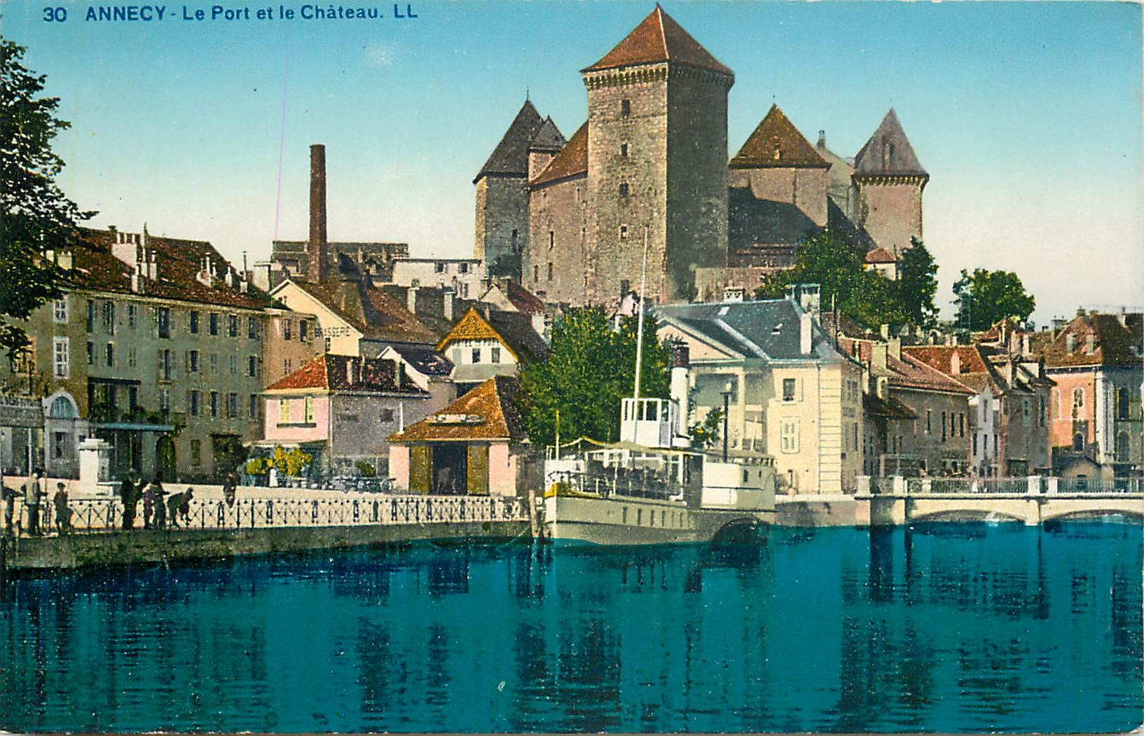 CPA Annecy Le Port et le Chateau 