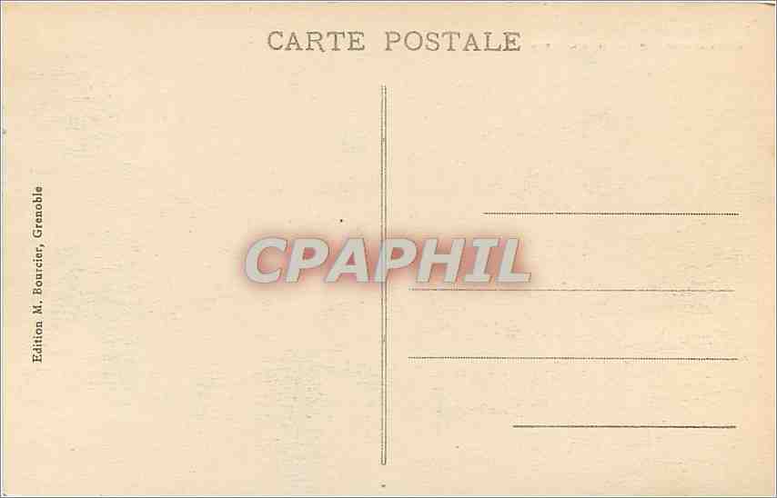 Uriage-les-Bains — Établissement Thermal et le Château — Édition M. Bourcier, Grenoble — Verso