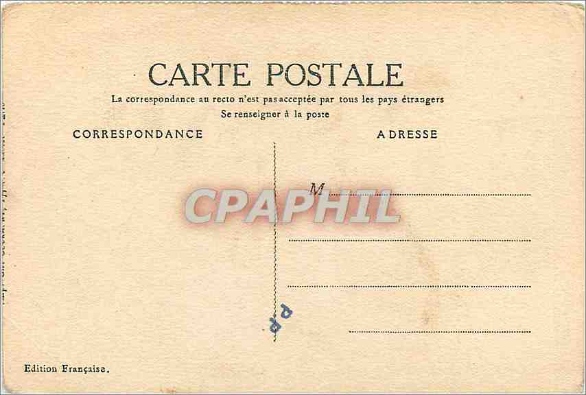 CPA Chasse aux Papillons  — Rückseite